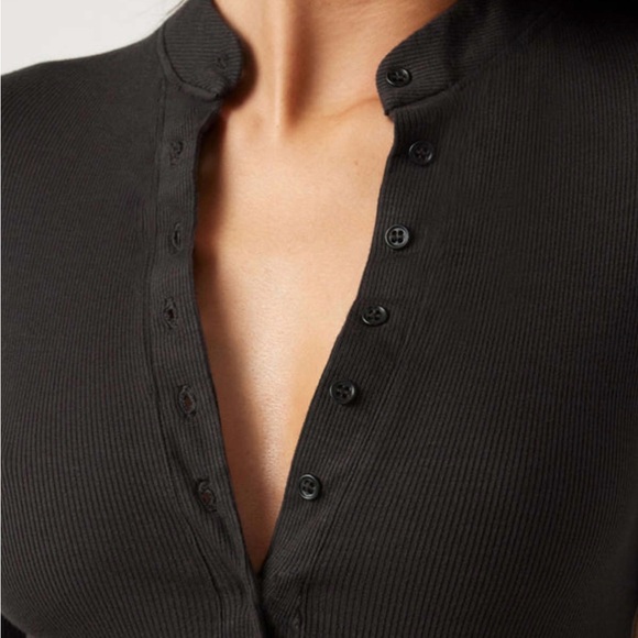 BUTTON DOWN HENLEY - Picture 2 of 5